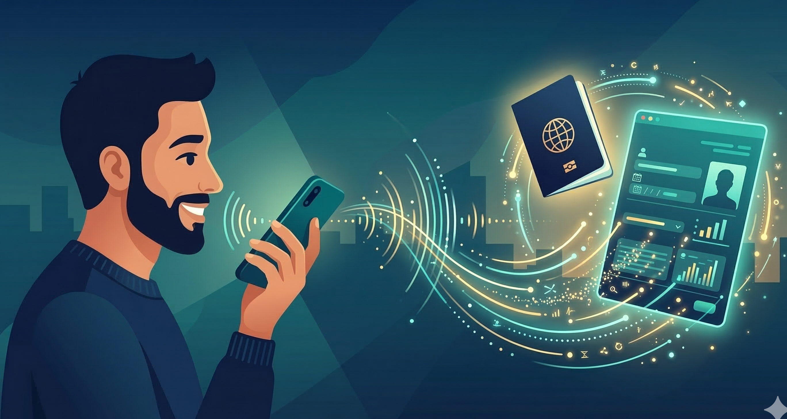 Asistente por voz para completar tu visa americana