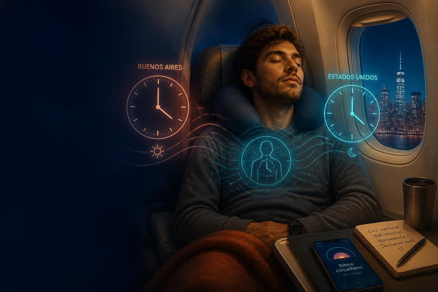 Jet lag a Estados Unidos: 7 claves para llegar entero al primer día