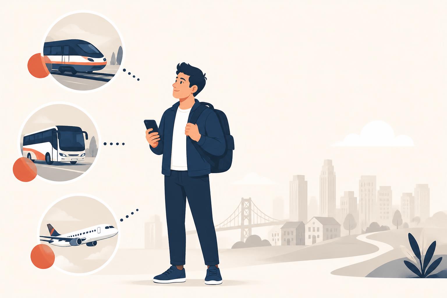Cómo moverse entre ciudades en USA sin alquilar auto