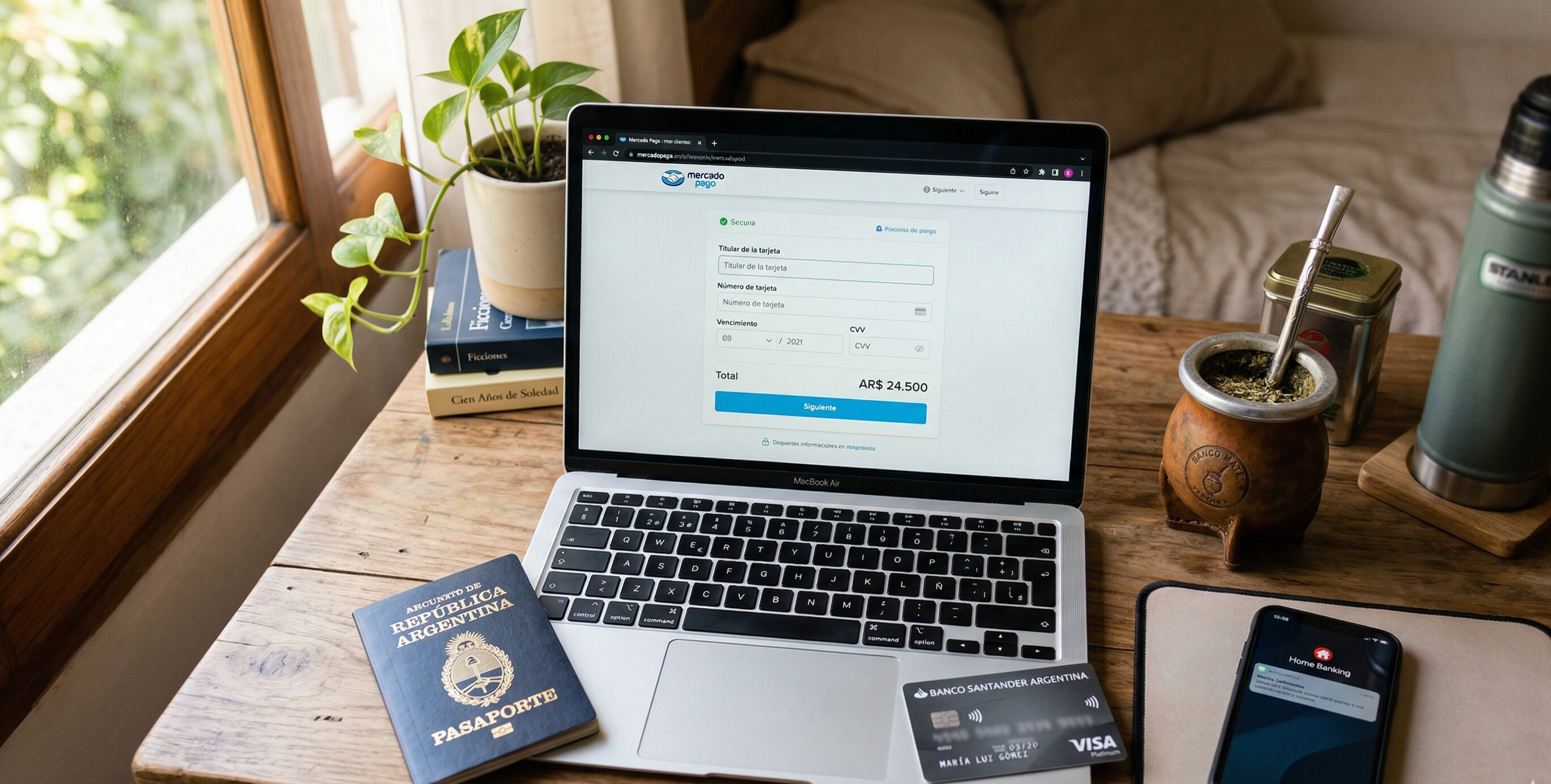 Opción de pago con tarjeta de crédito en el portal de citas del consulado